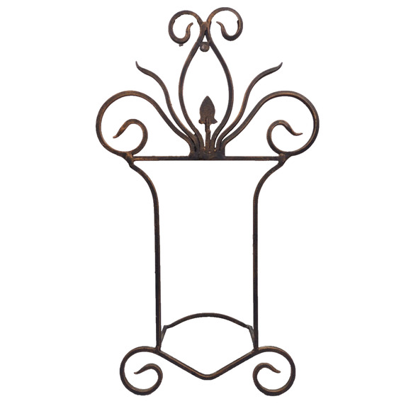 VTG Silver Cast Metal Large Hand Towel Holder Scrolled Hanging 19" Hotel Quality - Picture 3 of 7